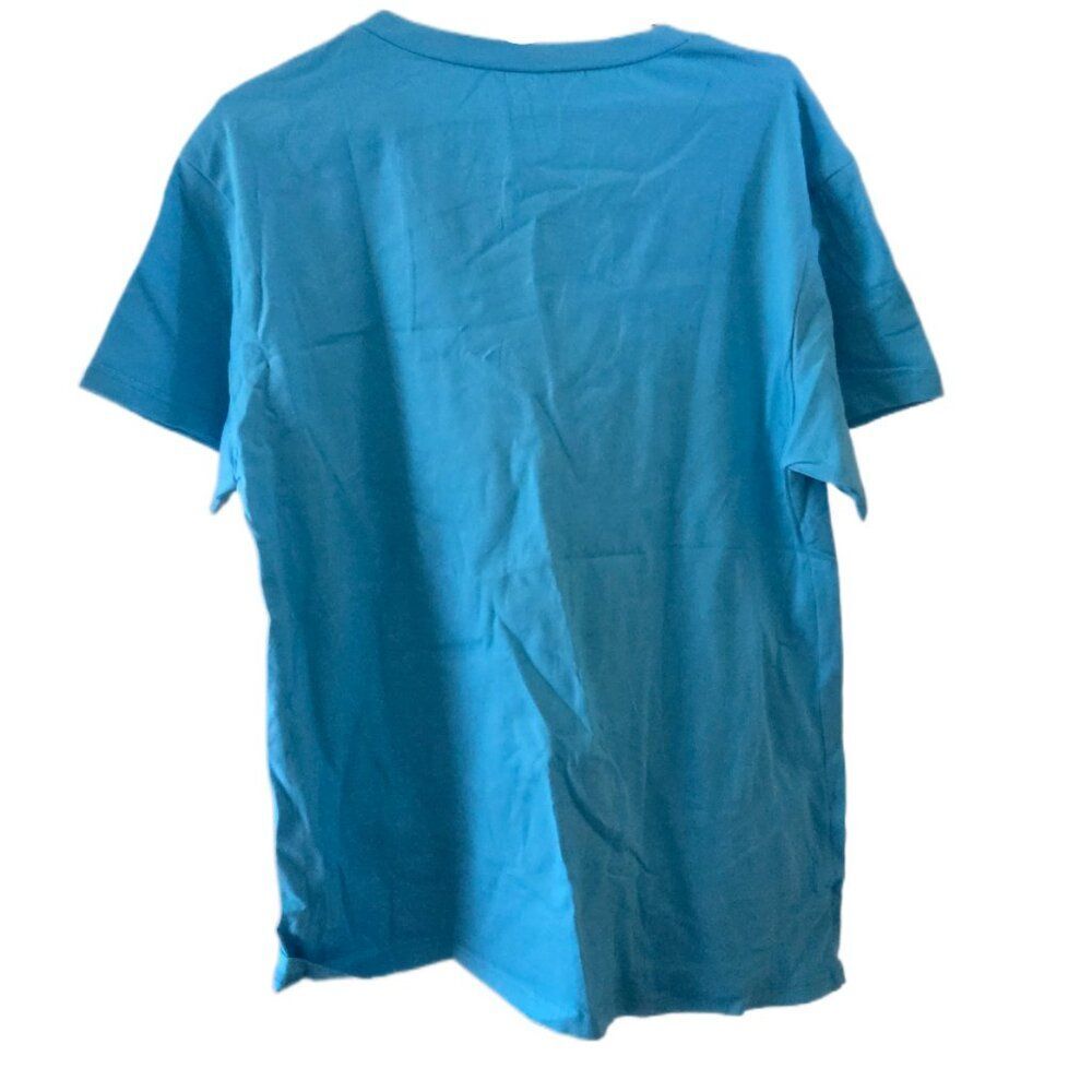 New Mama Sky Blue Short Sleeve T-Shirt with the torn look - Picture 2 of 2